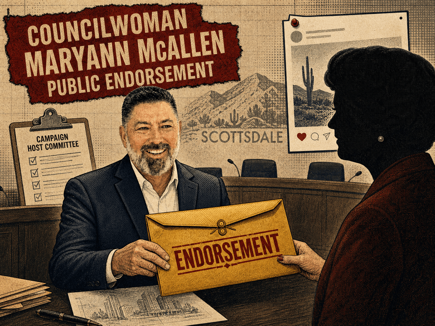Endorsed by Left-Wing Councilwoman Maryann McAllen.