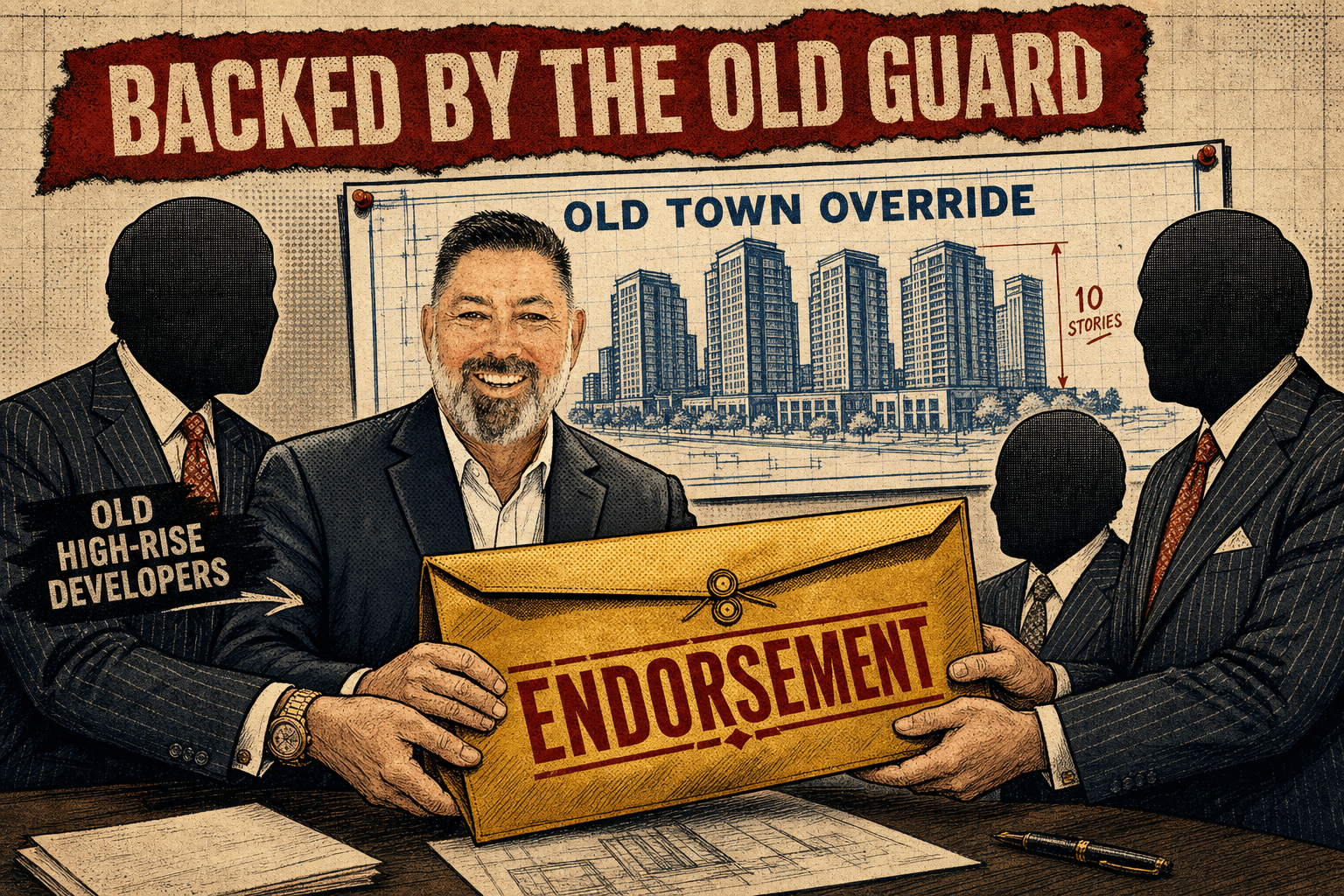 Promoted as the anti-NIMBY candidate.